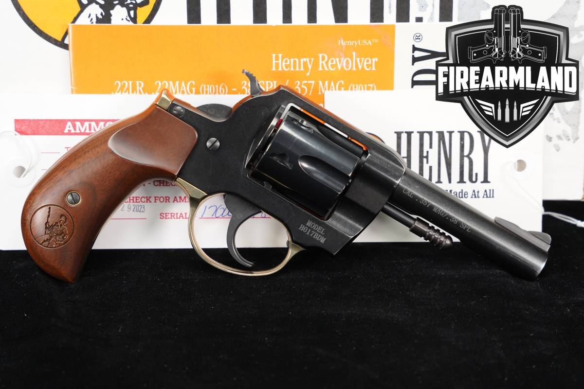 Henry Big Boy Revolver Birdshead Grip 357 Magnum 4" Blued & Brass +ORIG BOX