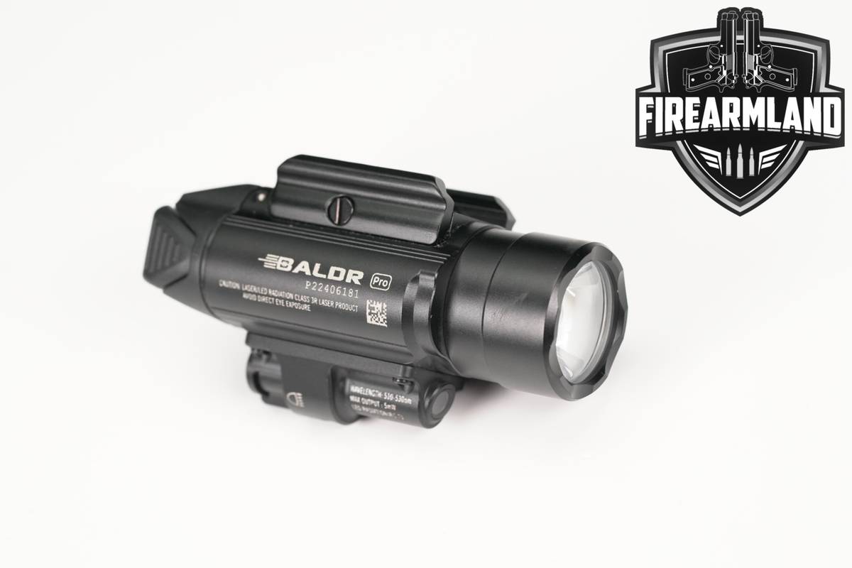 OLight Baldr Pro 1350 Lumens & 16,900 Candela Green Laser Weapon Light BLP