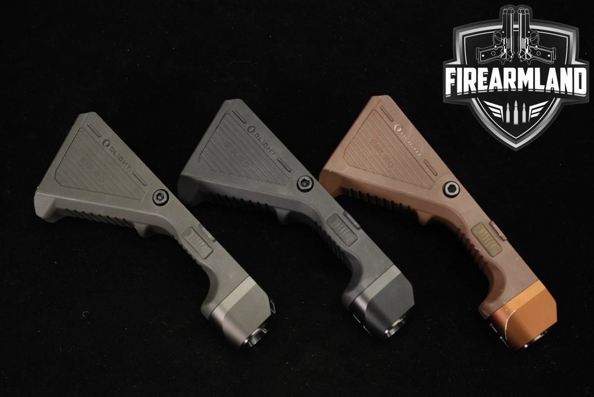 OLight THREE SIGURD LIGHT LOT 1450 Lumens & 14,400 Candela Angled Grip