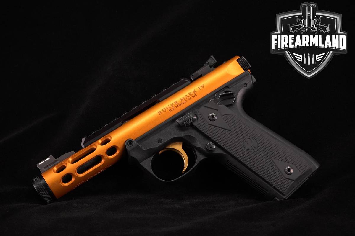 Ruger Mark IV 22/45 Lite 22LR 4.4" Gold Anodized MKIV Mark-4 +2 MAGS
