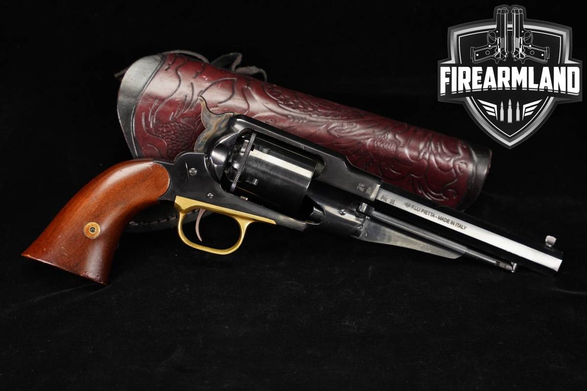 F.lli Pietta 1858 New Model Navy 36 Black Powder Flli 6.5" ITALY +HOLSTER