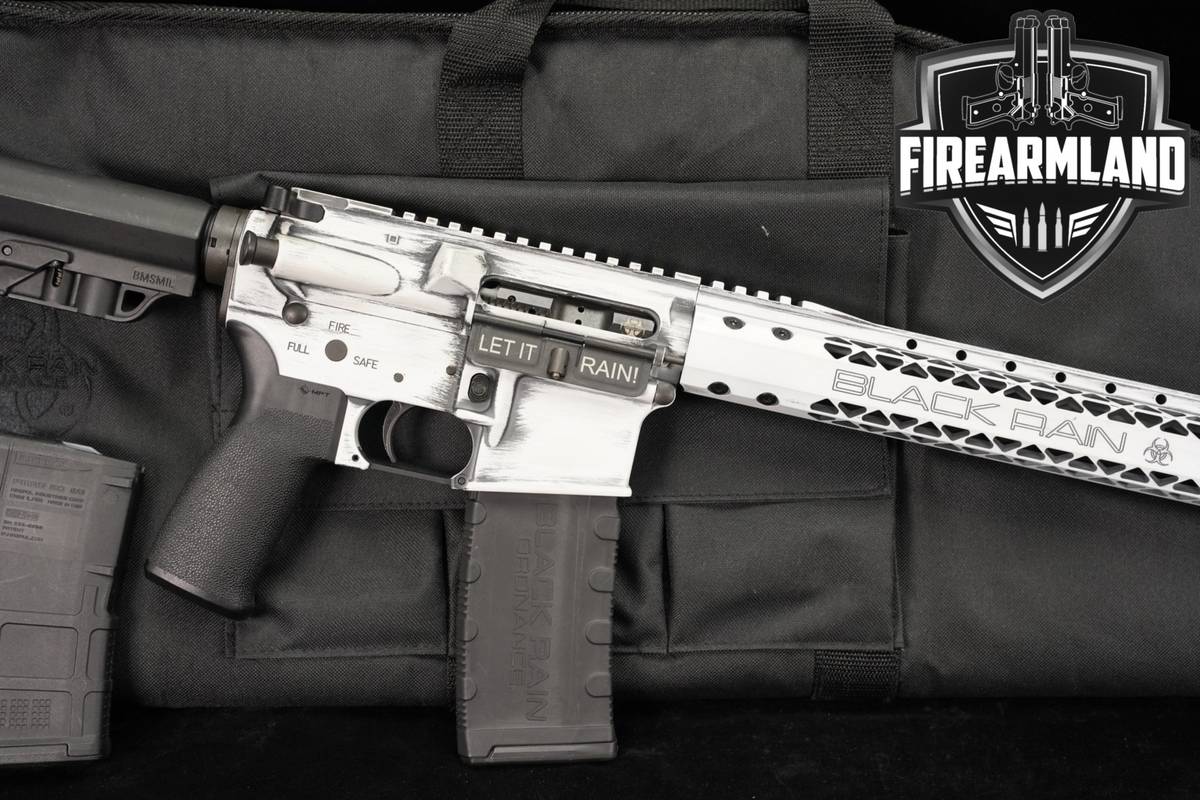 Black Rain Ordnance SPEC15 5.56 NATO AR-15 AR15 Battle-Worn White +3 MAGS