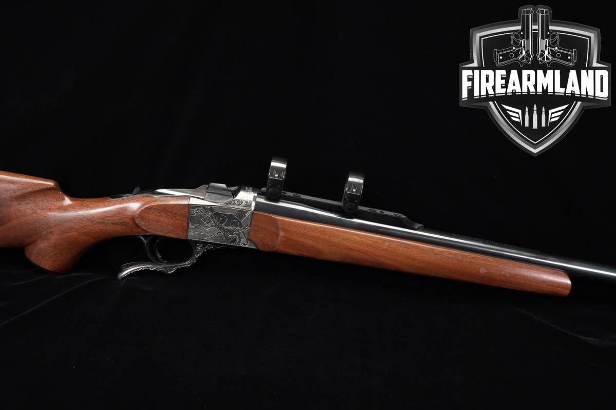 ENGRAVED 1982 Ruger No. 1 Rifle 257 Roberts 26" Number One French Gray
