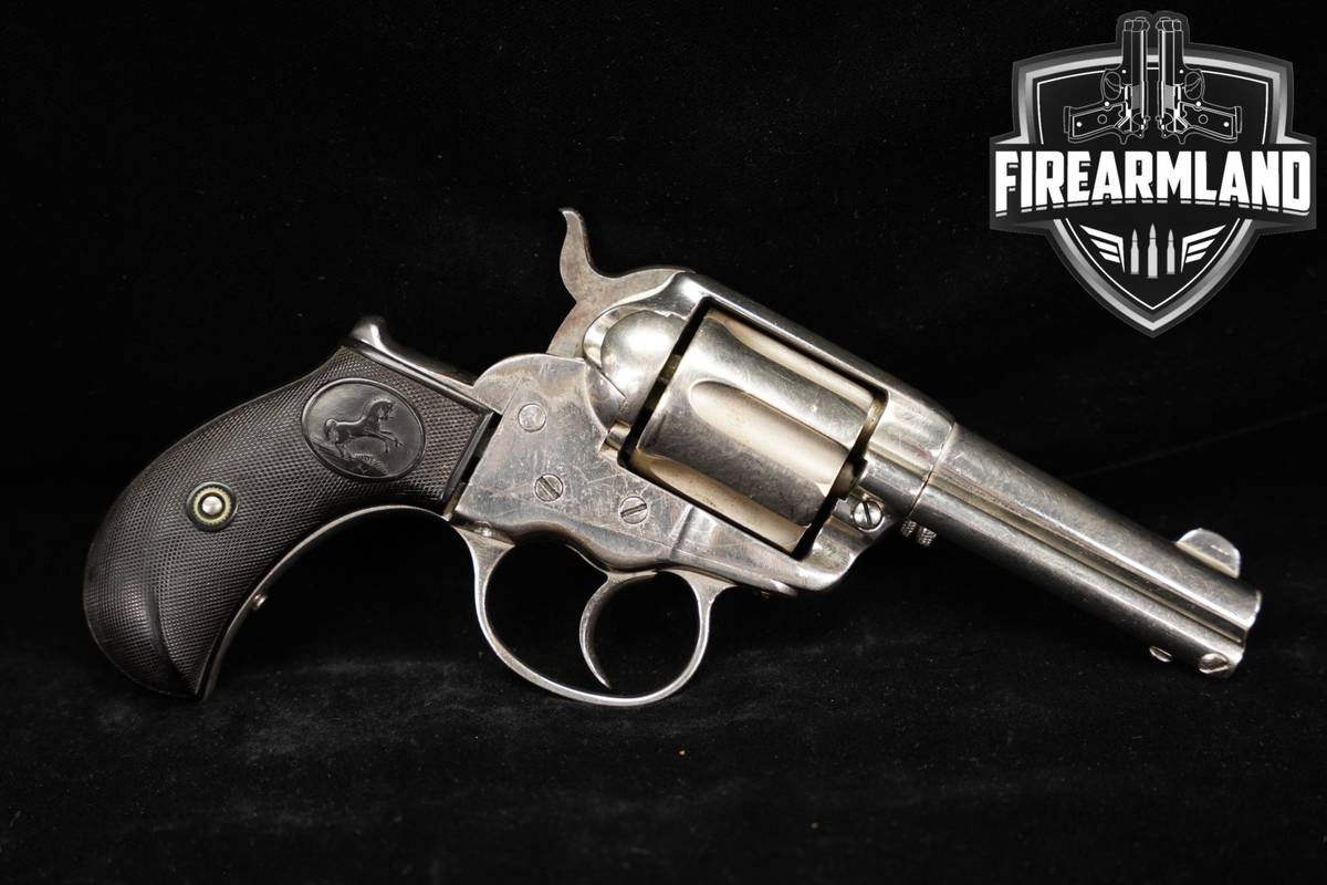 1878 Colt Model 1877 Thunderer 41Colt 3" Bright Nickel DA/SA M1877