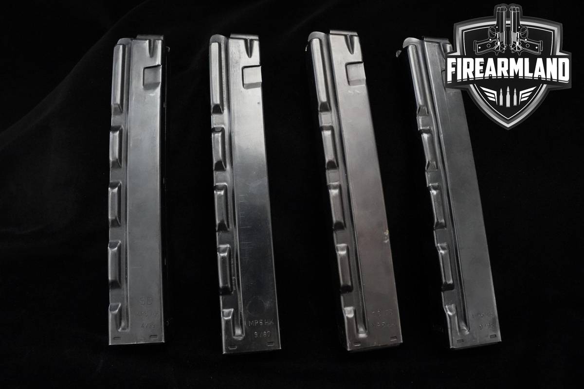 ORIGINAL Heckler & Koch H&K MP5 Straight Magazine 9mm Blued HK94 SP5 4 MAGS