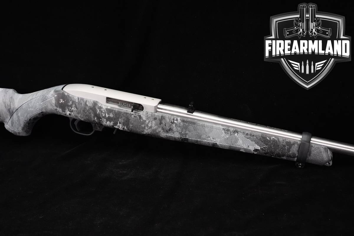 Ruger 10/22 Carbine 22LR 19" Stainless & Gray/Black Camo 10 22 1022