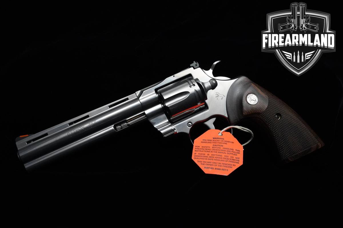 Colt Python 357 Magnum 6" Polished Stainless Colt +ORIG CASE