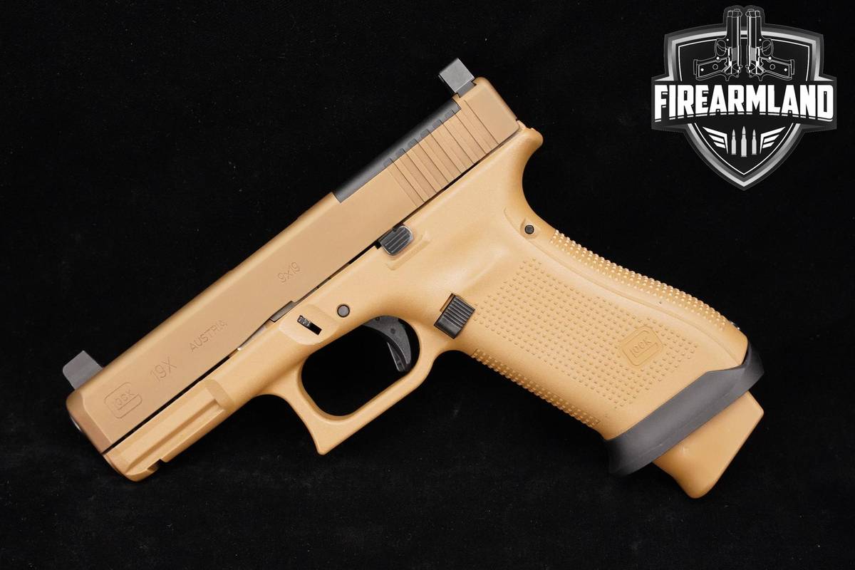 TAN Glock 19X 9mm 4.02" Coyote nPVD G19 19-X +2 MAGS & ORIG CASE