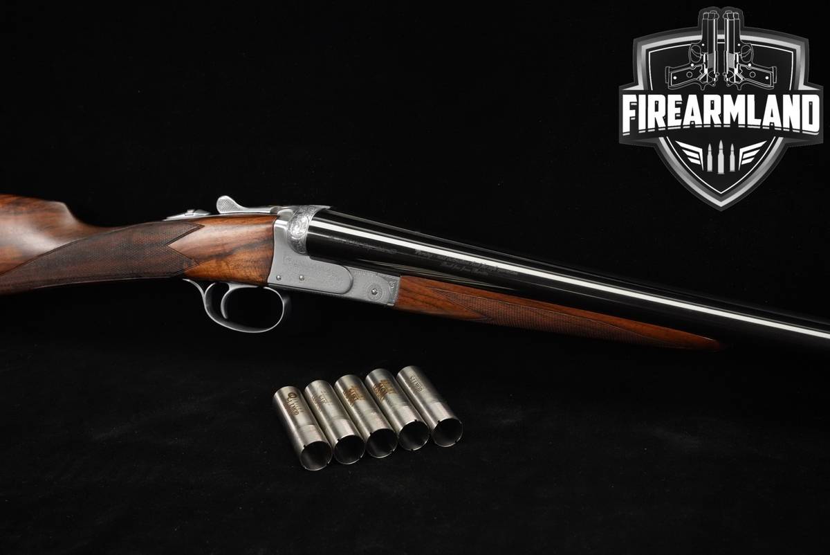 P Beretta 471 Silver Hawk 12-Gauge P 28 Coin Finish & Walnut +CHOKES SxS