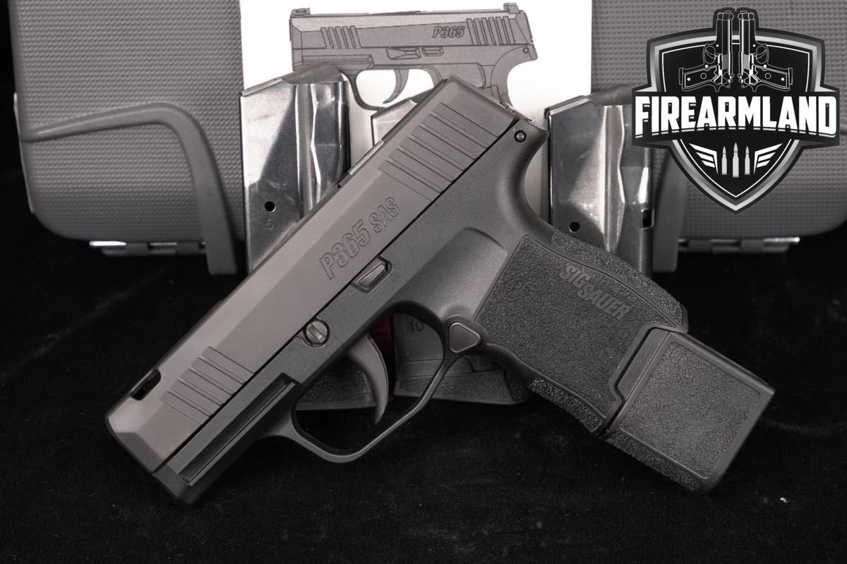 Sig Sauer P365 SAS-C 9mm 3.1 P 365 PORTED +4 MAGS & ORIG CASE