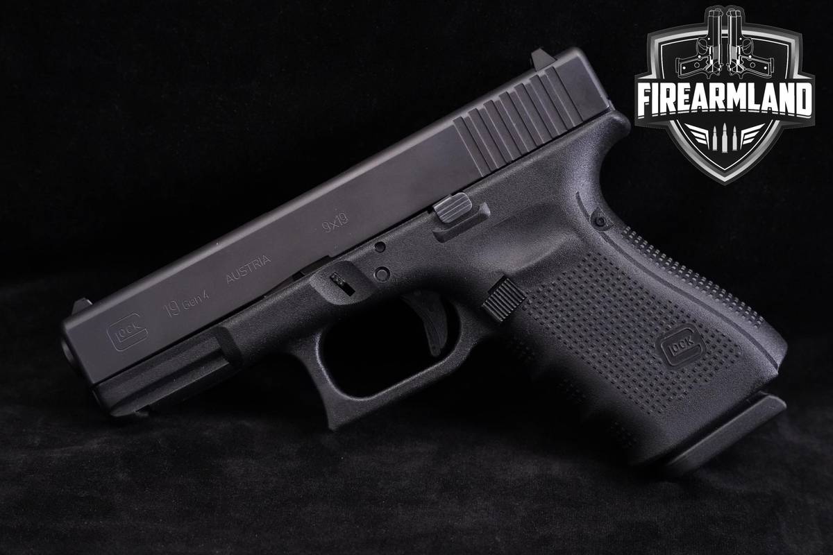 DUTY GUN Glock 19 Gen 4 9mm 4.02" G19 G-19 Gen4 +3 MAGS, OG CASE & HOLSTEr