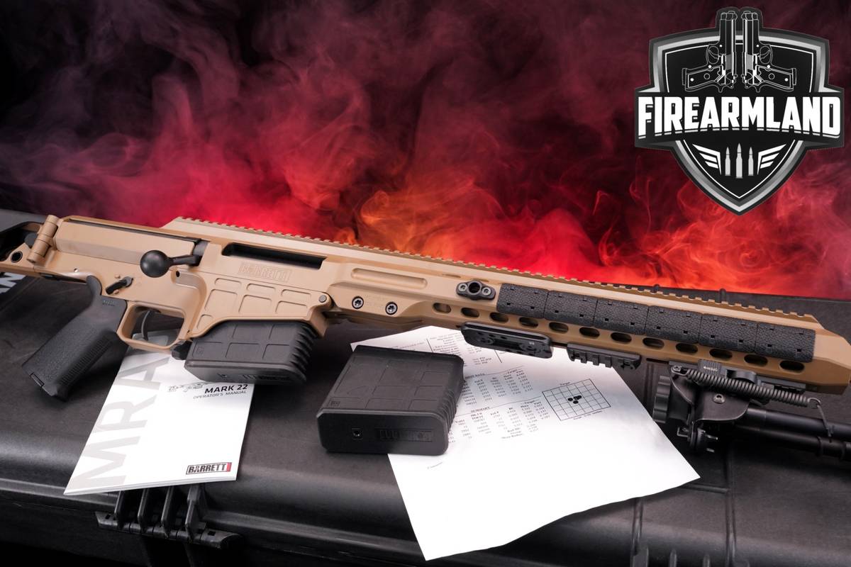 Barrett MRAD Mk 22 Mod 0 300 Norma Magnum Coyote Tan +2 MAGS, PELICAN CASE