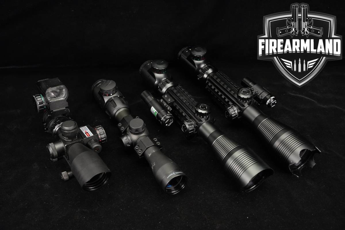Four Scope Lot 4 Pack CenterPoint Pinty Riflescope Scopes Combo Laser