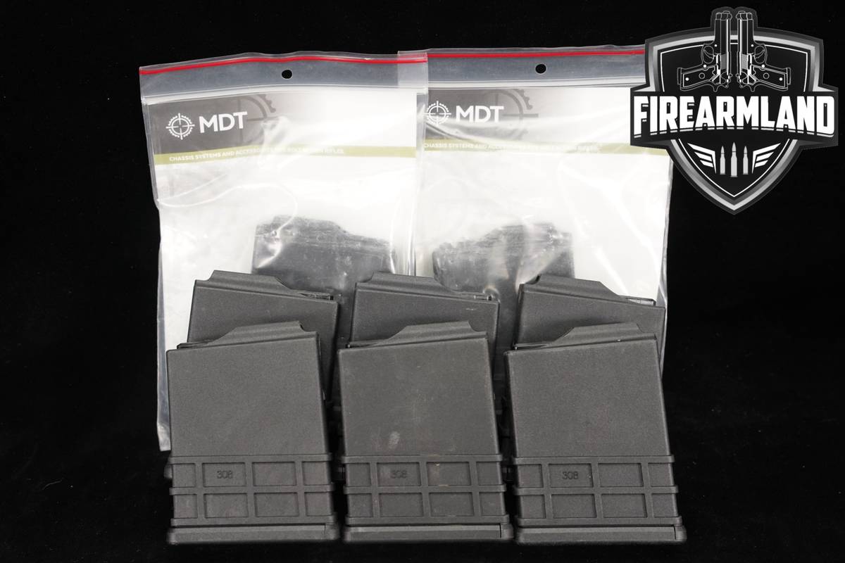 EIGHT (8) MDT AICS-Pattern 10-Round Magazines .308 Win. Mags