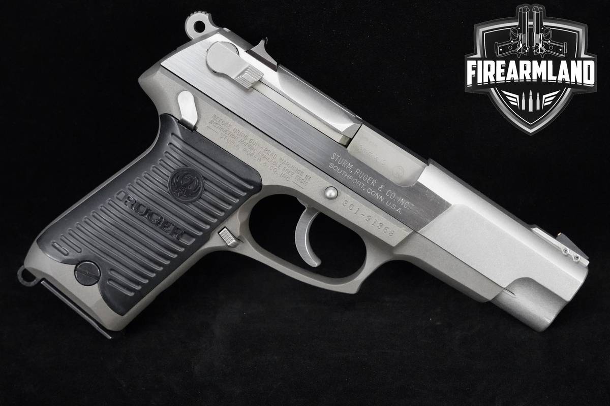 1990 Sturm Ruger P85 9mm Stainless Steel DA/SA Ruger +2 MAGS & ORIG CASE