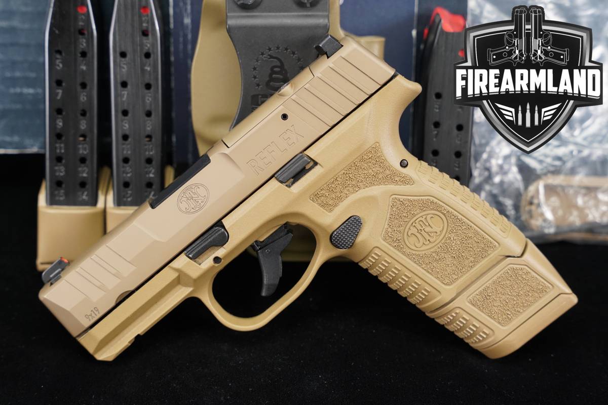 FN America FNH Reflex MRD 9mm 3.25" FDE CCW +4 MAGS, HOLSTER & ORIG BOX