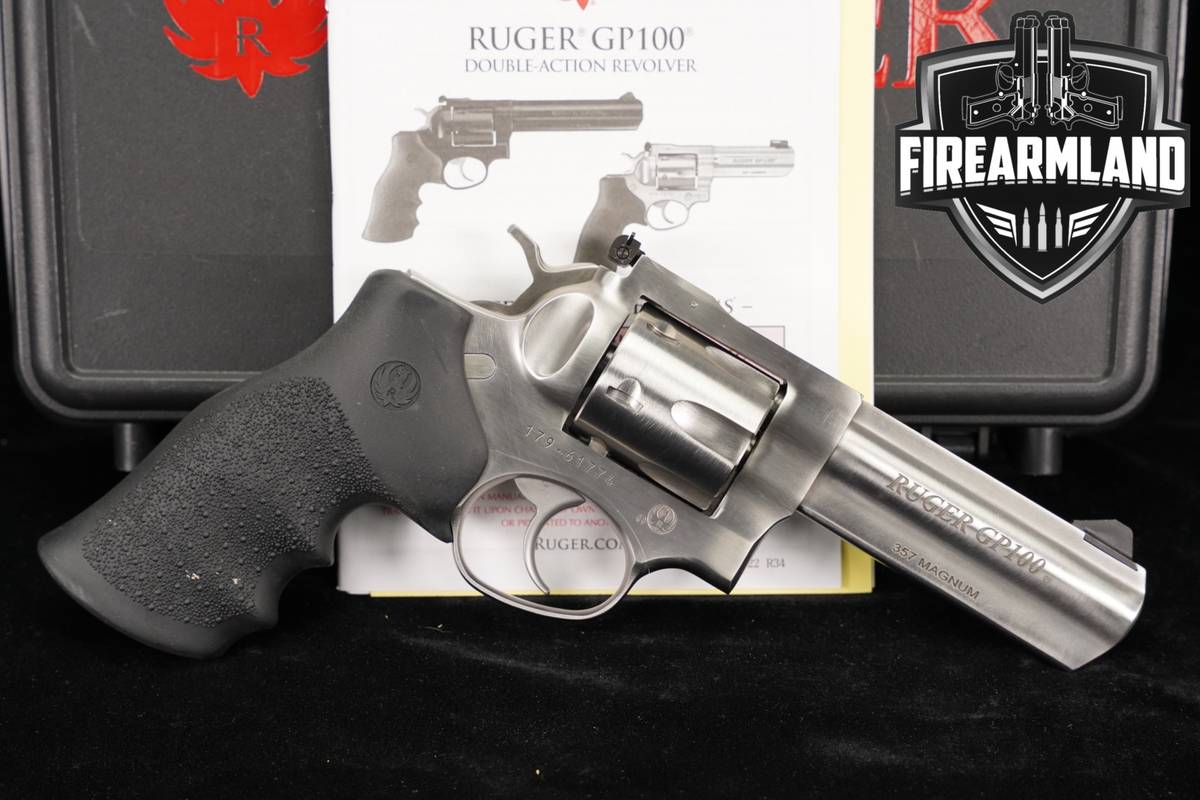 Ruger GP100 357 Magnum 4" Brushed Stainless GP 100 +ORIG CASE
