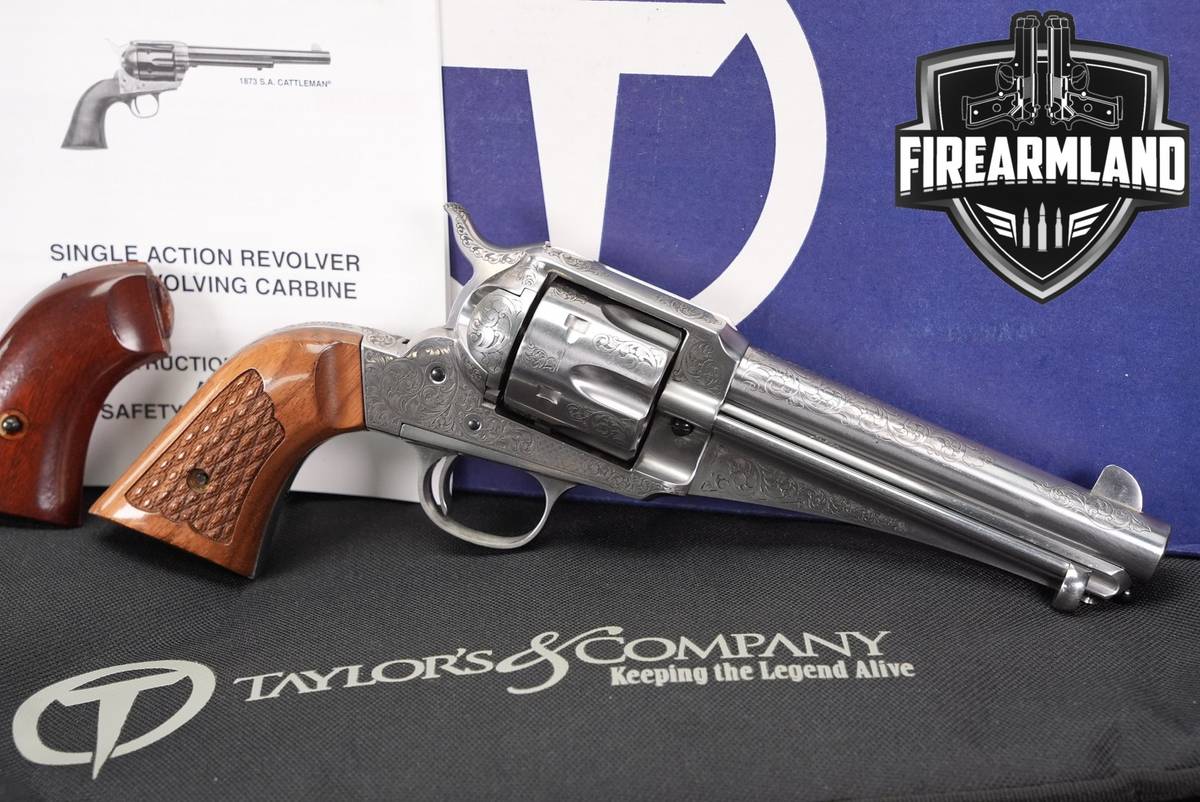 Taylor's & Co 1875 Outlaw White Engraved 5.5" Stainless ITALY +ORIG BOX