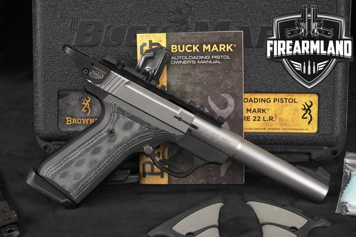 Browning Buck Mark Camper UFX 22LR Buckmark +2 MAGS, ORIG CASE, OG GRIPS
