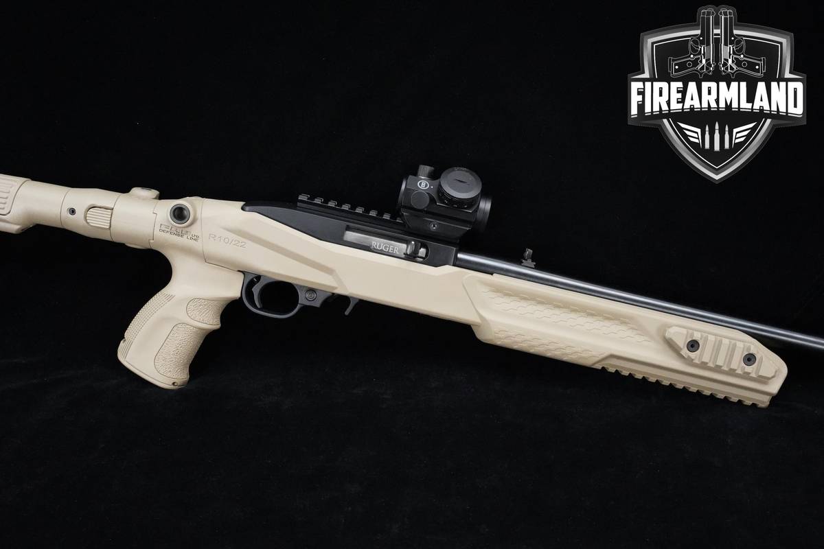 Ruger 10/22 FAB Defense Chassis 22LR 18.5" Black/FDE +2 MAGS & OPTIC