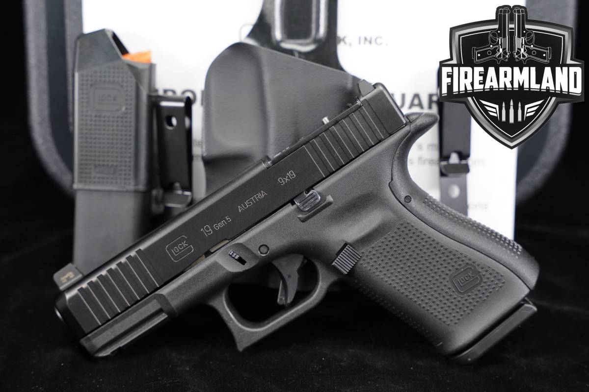 Glock 19 Gen5 MOS G19 Gen 5 9mm +2 MAGS, ORIG CASE & HOLSTER