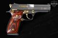 Taurus PT-945 Blue/Gold with Rosewood Grips .45 ACP Blued in Good Condition Image 3