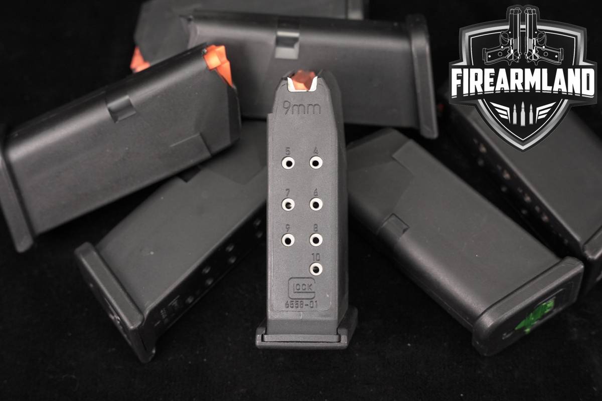 SEVEN (7) Glock 26 G26 10-Round Magazines 9mm Luger Mags