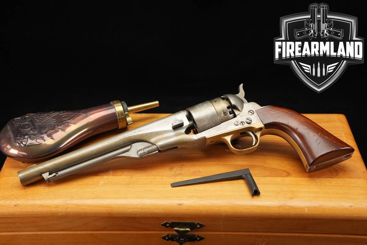 2000 F.lli Pietta Model 1860 Army 44 Flli 8" +DISPLAY CASE