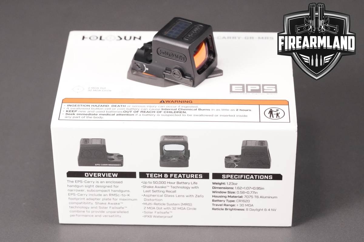Holosun EPS Carry GR-MRS 2 MOA Green Dot & 32 MOA Circle +ORIG BOX