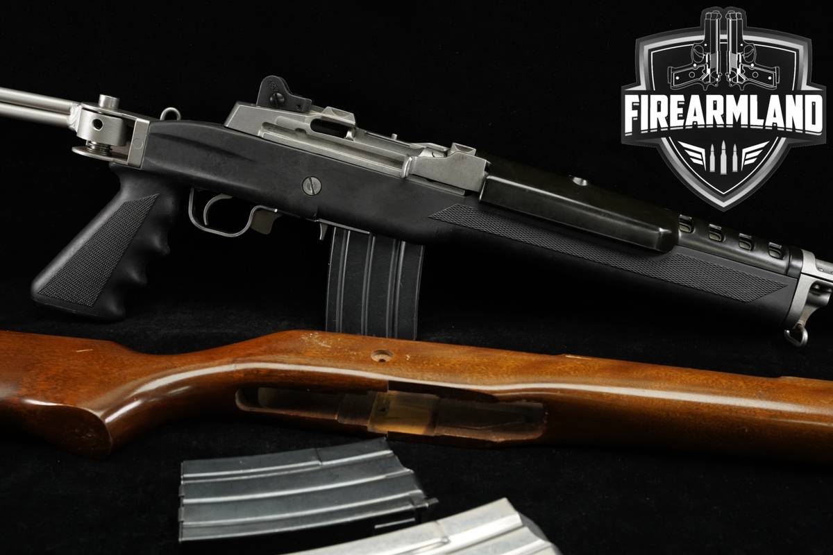 1993 Ruger Mini-14 Ranch Rifle 188-Series 223 Rem 18.5" Stainless +3 MAGS