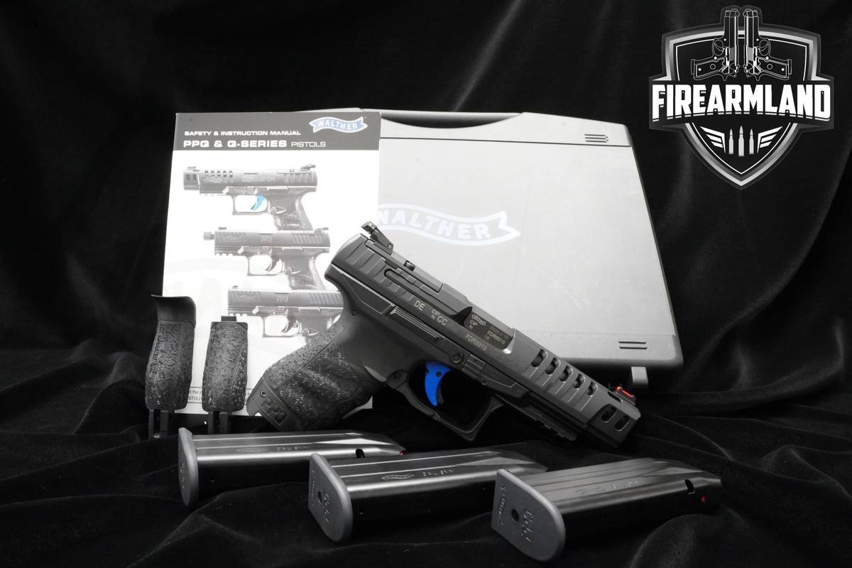 Walther PPQ Classic Q5 Match Optic Ready 9mm 5" Walther +3 MAGS & ORIG CASE