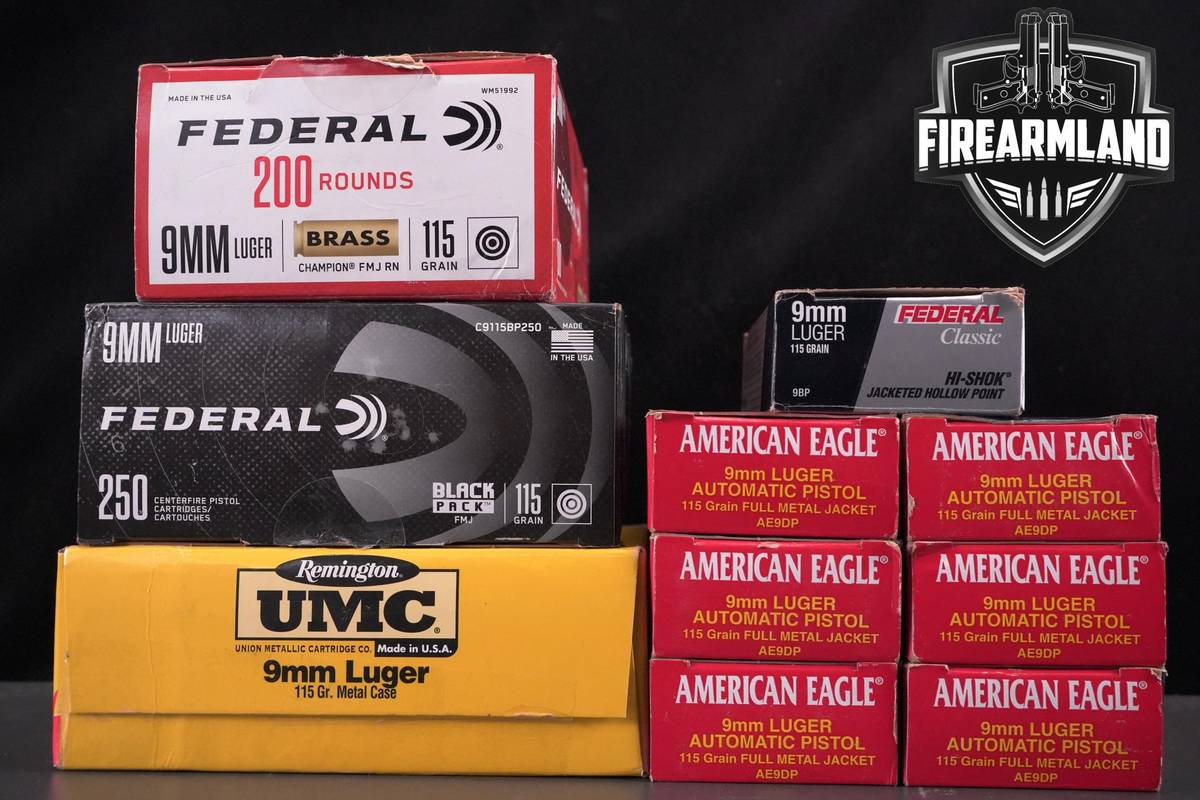 9mm Ammo 9mm Ammunition 1050 ROUNDS