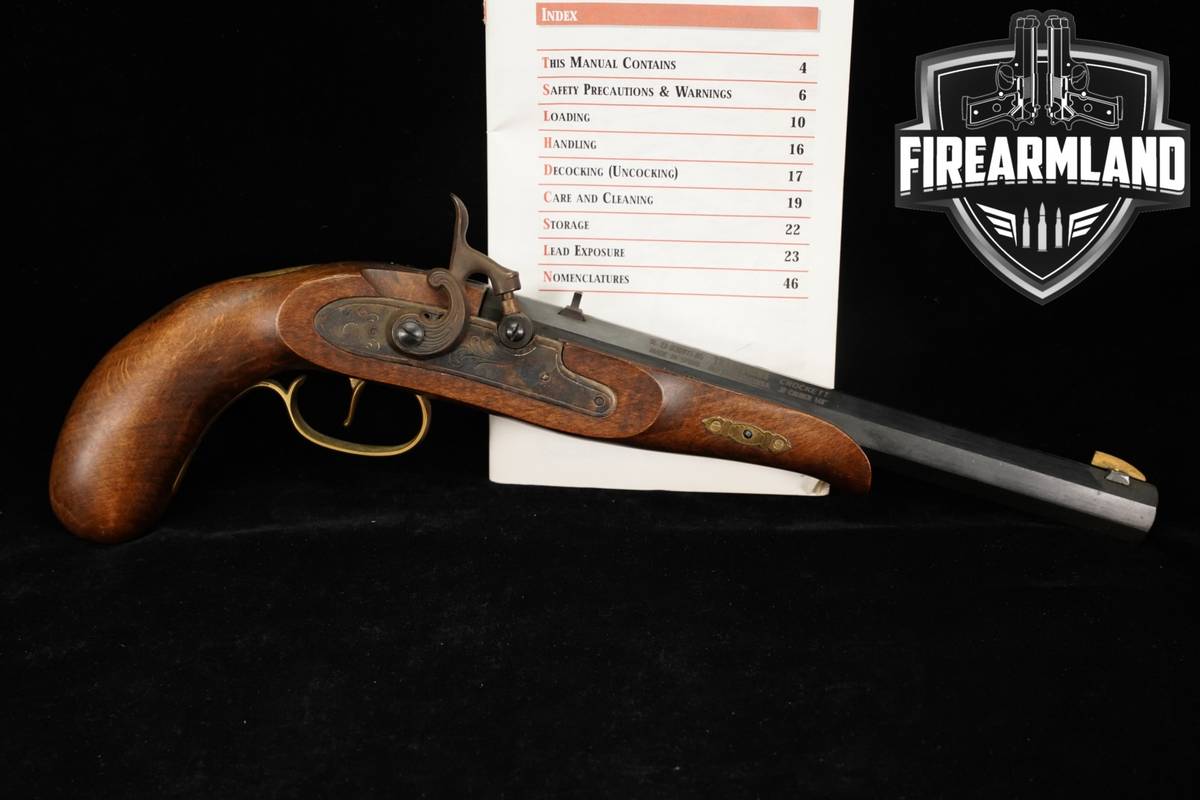 Traditions Crockett Pistol 32 Cal 10" Blued & Beech OCTAGON
