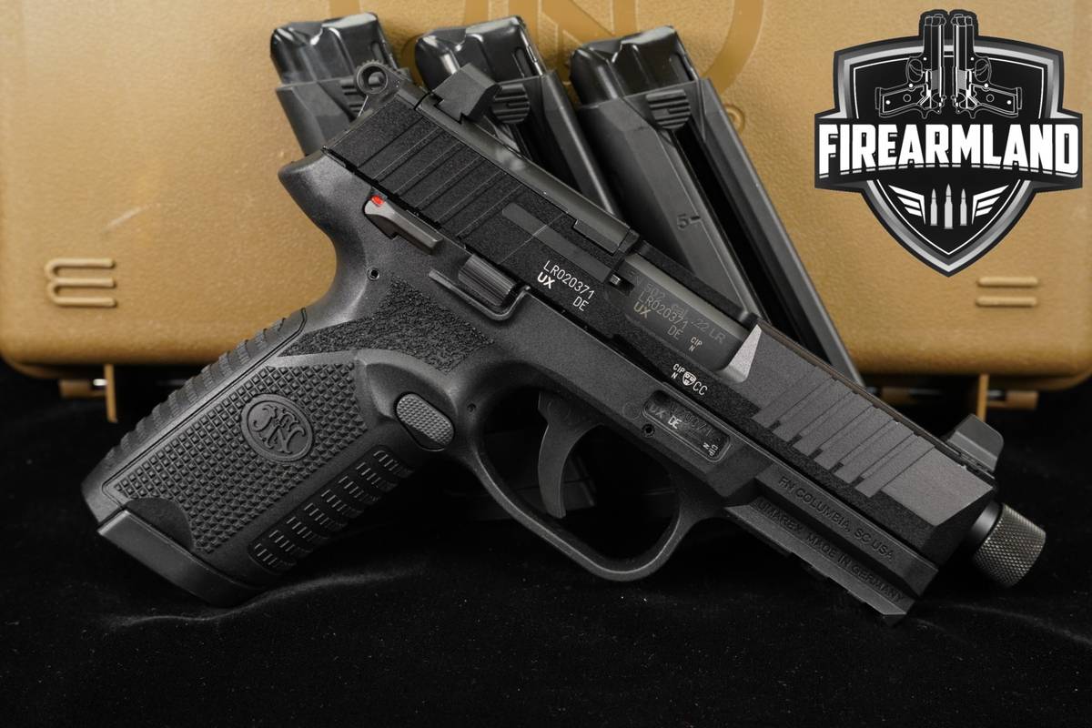 FN 502 Tactical 22LR Optics-Ready 4.6" FN502 THREADED +4 MAGS & ORIG CASE