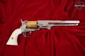 2000 F.lli Pietta 1851 Navy .44 Two-Tone Stainless & Gold-Tone in Very Good Condition Image 4