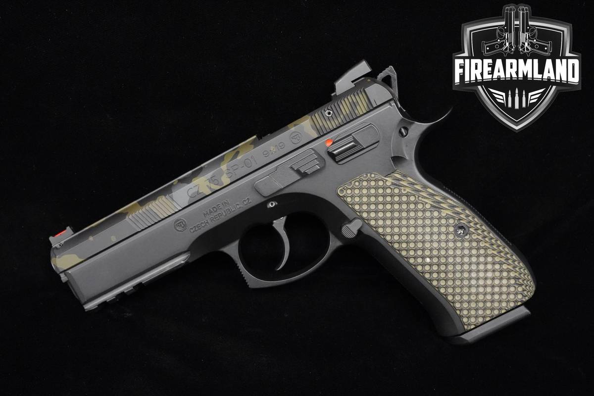 CZ 75 SP-01 Optic Ready 9mm 4.5" CAMO CZ-75 Primary Machine +ORIG CASE