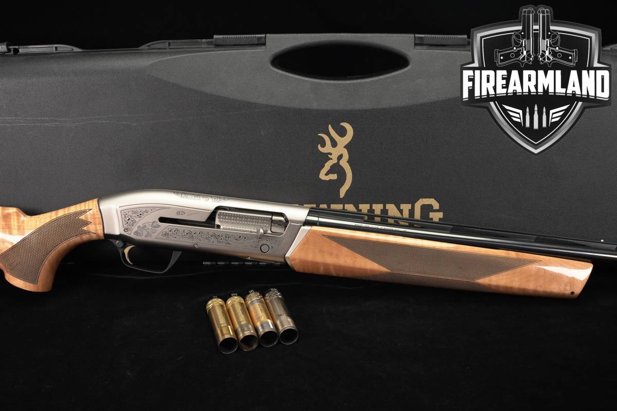 Browning Maxus Sporting Clays Maple 12-Gauge 30" Nickel Engraved +OG CASE