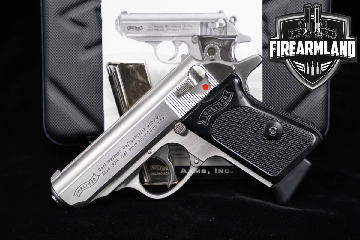 Walther PPK 380 ACP 3.3" Stainless +2 MAGS & ORIG BOX