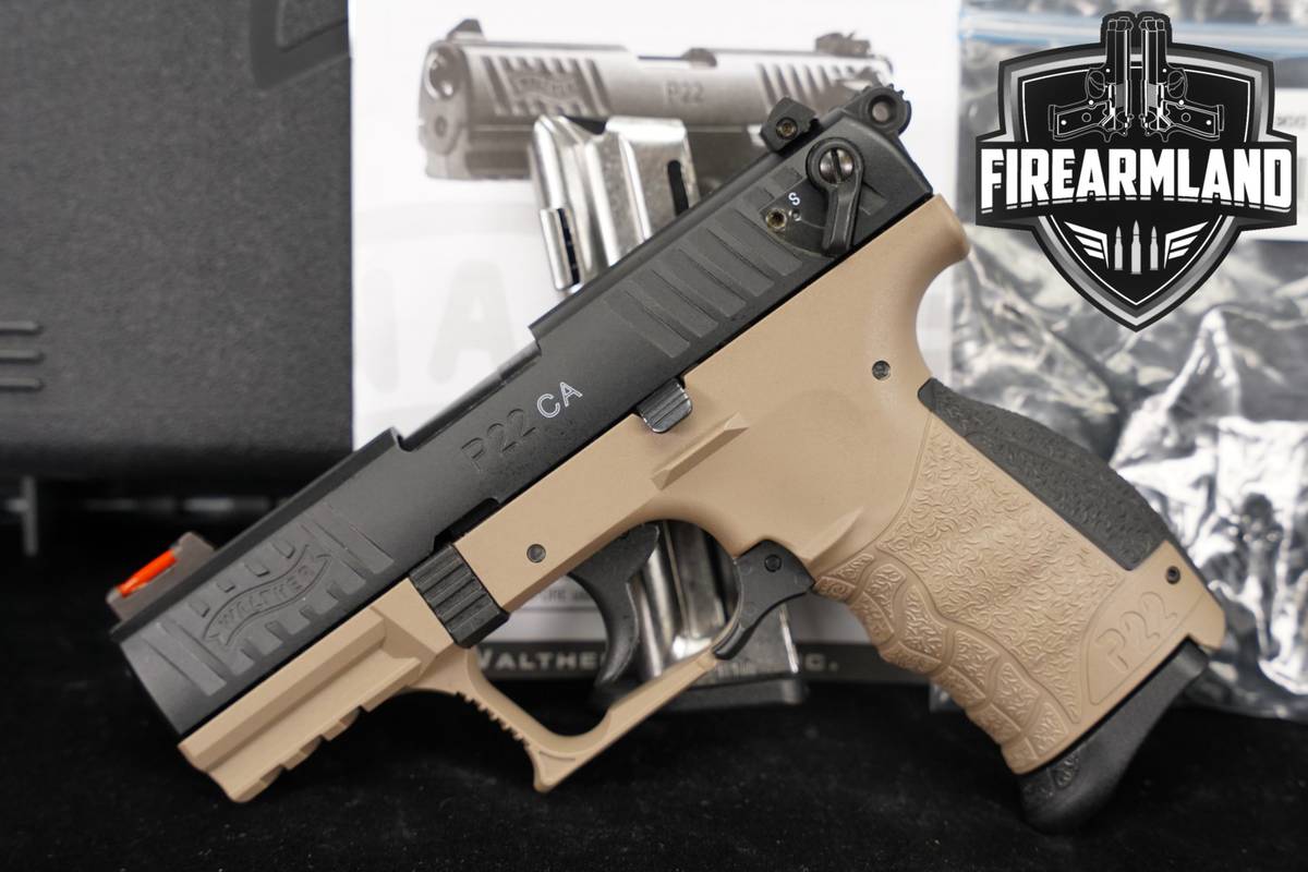 Walther P22 CA 22LR 3.42 Two-Tone FDE +2 MAGS & ORIG CASE