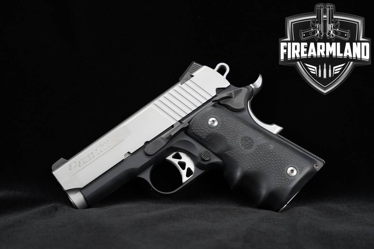 ULTRA COMPACT Sig Sauer 1911 Two-Tone 45 ACP 3.3" +2 MAGS & ORIG CASE