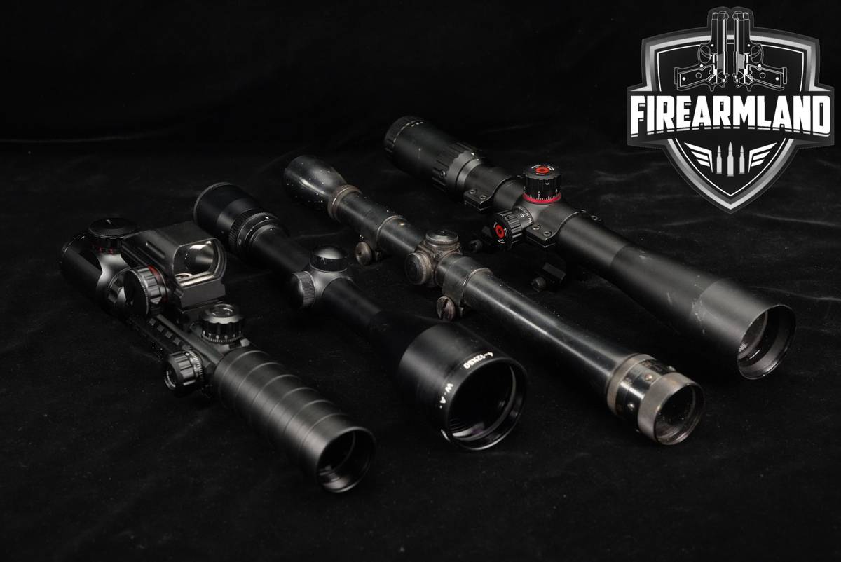 FOUR SCOPE LOT 4 Pack Swift Simmons Weaver Tactical Riflescope Scopes