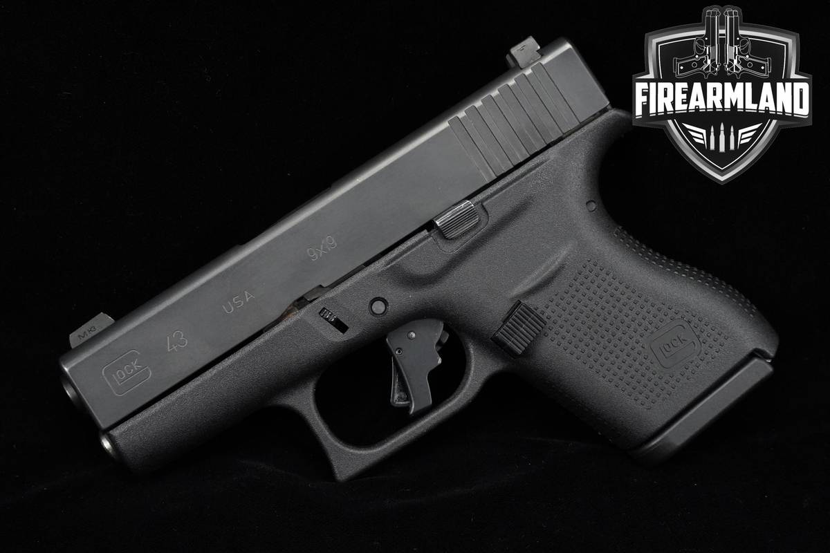 Glock 43 Slimline 9mm 3.41" G43 Conceal Carry Pistol +3 MAGS & ORIG CASE