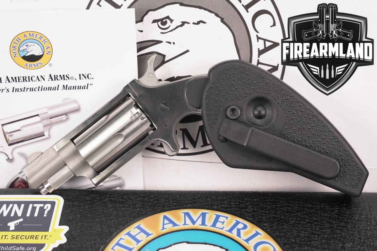 North American Arms NAA 22MS Holster Grip 22 WMR Mini-Revolver +ORIG BOX