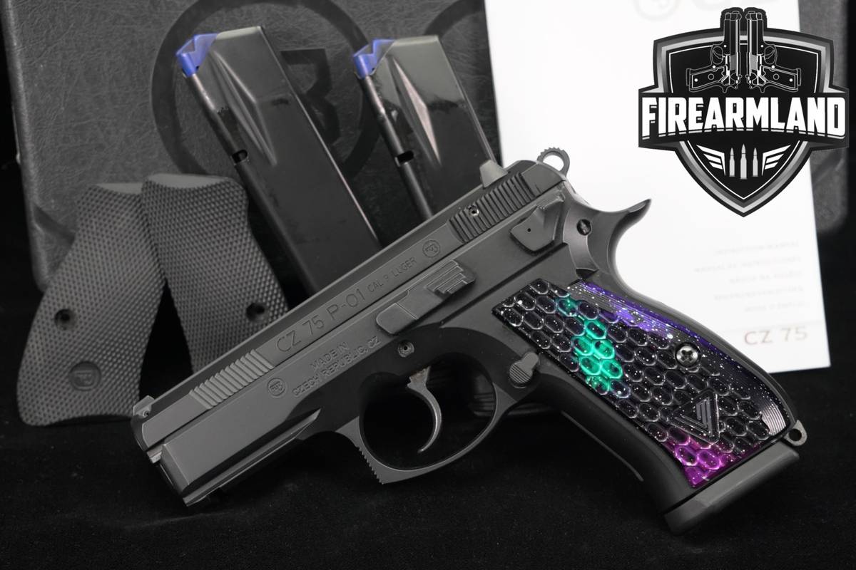 CZ 75 P-01 9mm 3.75" CZ75 P01 NSN‑marked +3 Mags, OG Case & ORIG GRIPS