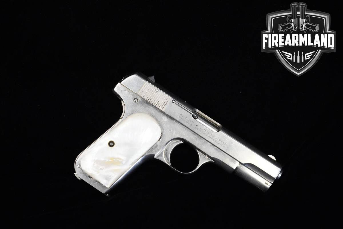 1926 Colt Model 1908 Pocket Hammerless Nickel 380 ACP 3.75 Colt 1908