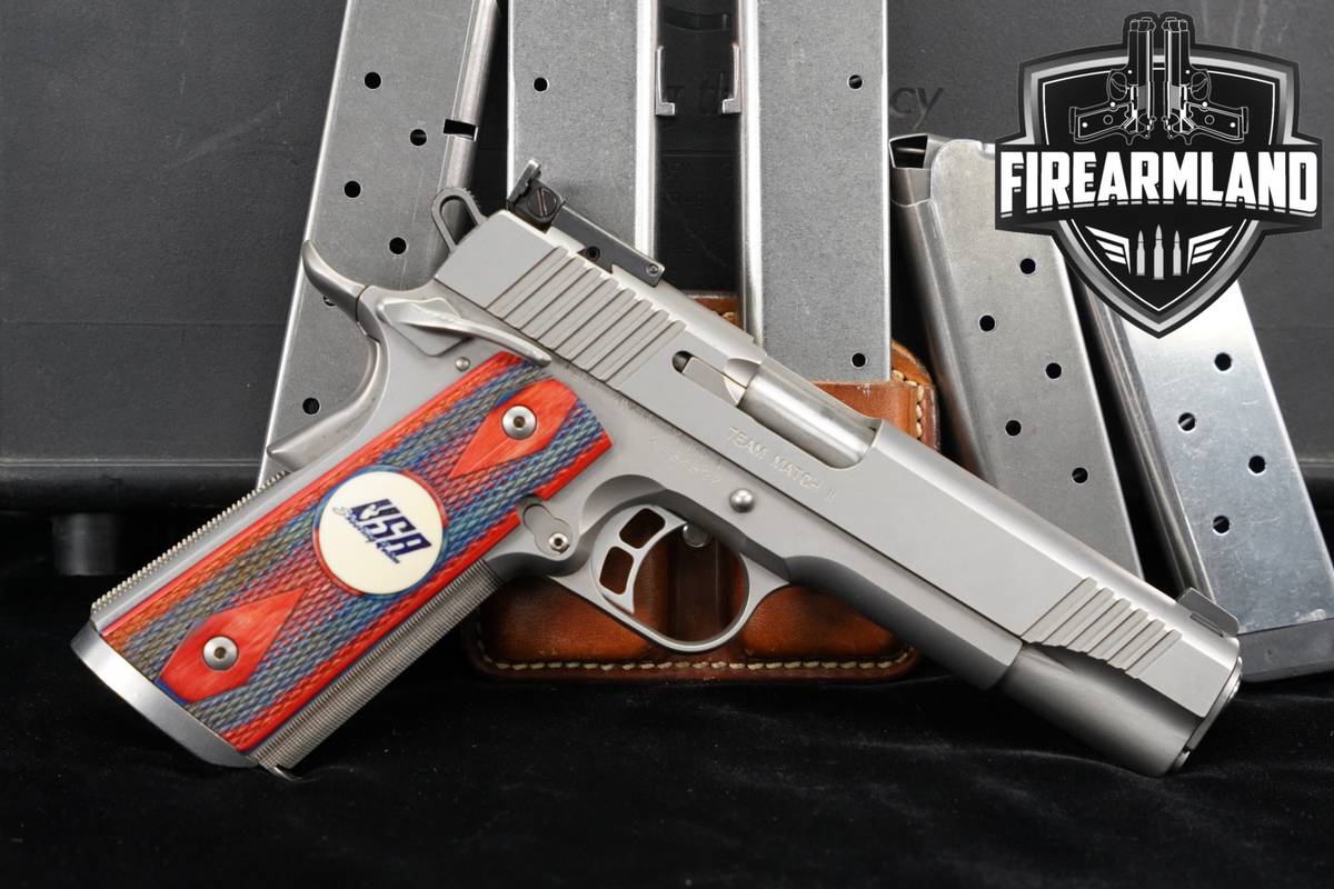 Kimber Team Match II 45 ACP 1911 5 Satin Stainless +6 MAGS & ORIG CASE