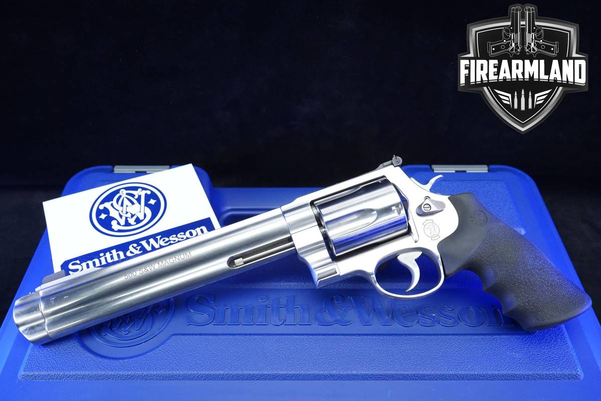 Smith & Wesson Model 500 S&W Magnum 8.38" Satin Stainless DA/SA +ORIG CASE