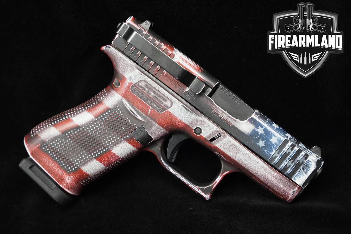 Glock 43X FLAG Apollo Custom 9mm 3.4" Glock-43X G43-X +3 MAGS & ORIG CASE