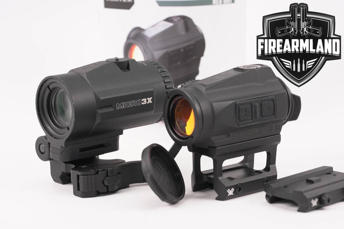 Vortex Optics Sparc Solar & Micro3X 2 MOA Red Dot 3x Magnification Combo
