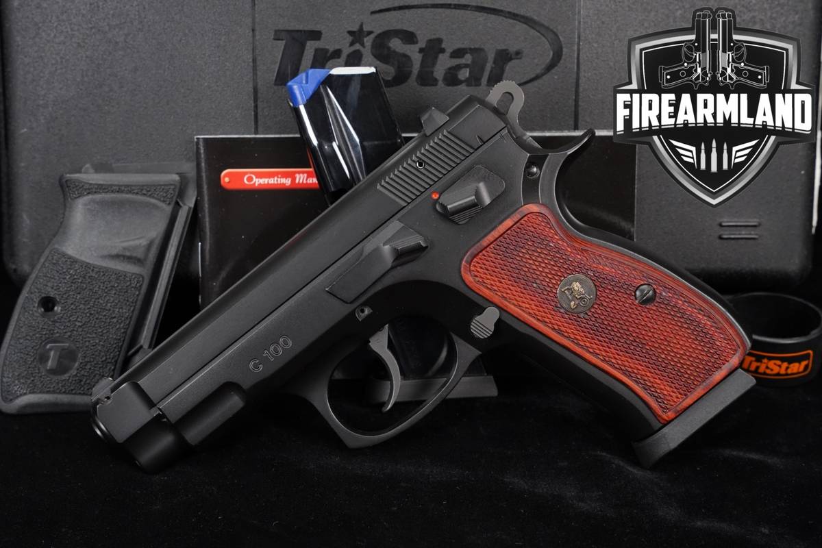 TriStar Sporting Arms C-100 9mm 3.9" C100 +2 MAGS, ORIG CASE, GRIPS